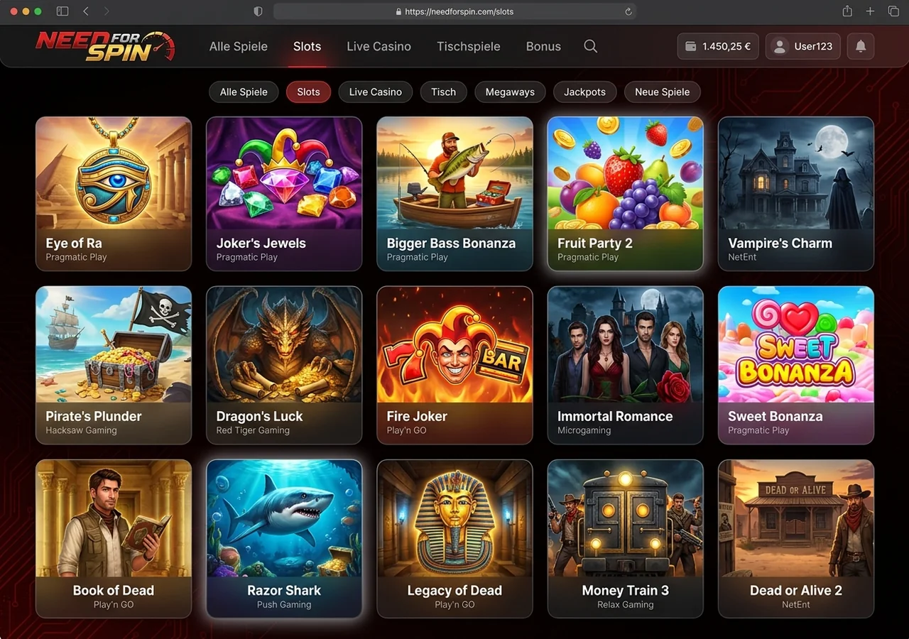 Spielangebot bei Need For Spin – Need For Spin
